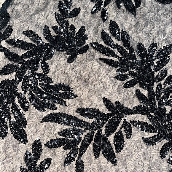 Dress The Population Sharon Lace Sequin Floral Mermaid Maxi Gown Black Small - Picture 10 of 14